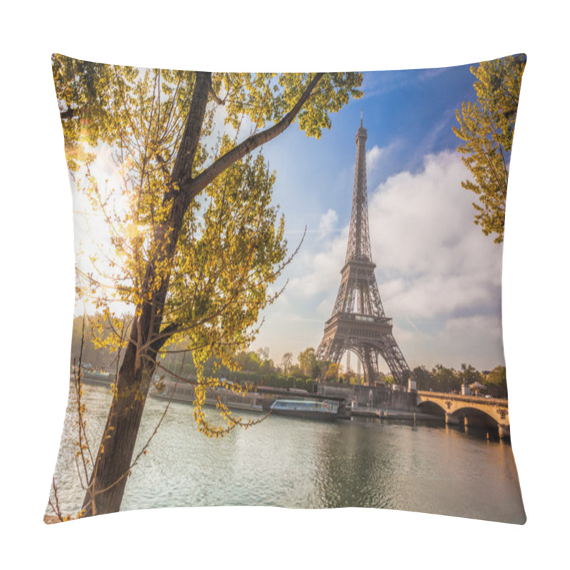 Personality  Eiffel Tower With Spring Tree In Paris, France Pillow Covers