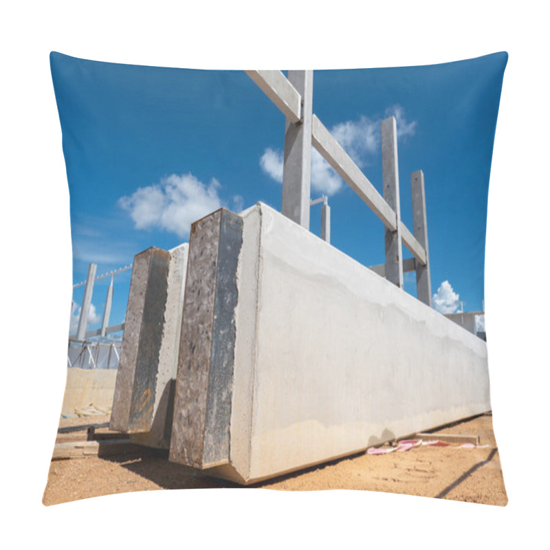 Personality  A Precast Concrete And Precast Column At Construction Site Pillow Covers