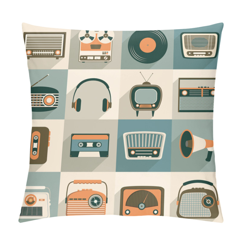 Personality  Retro Electronics Collection Pillow Covers