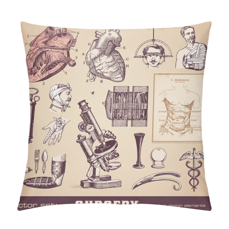 Personality  Surgery - Medical Design Elements Pillow Covers