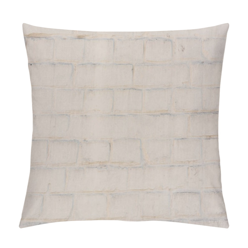 Personality  Empty White Brick Wall Textured Background Pillow Covers