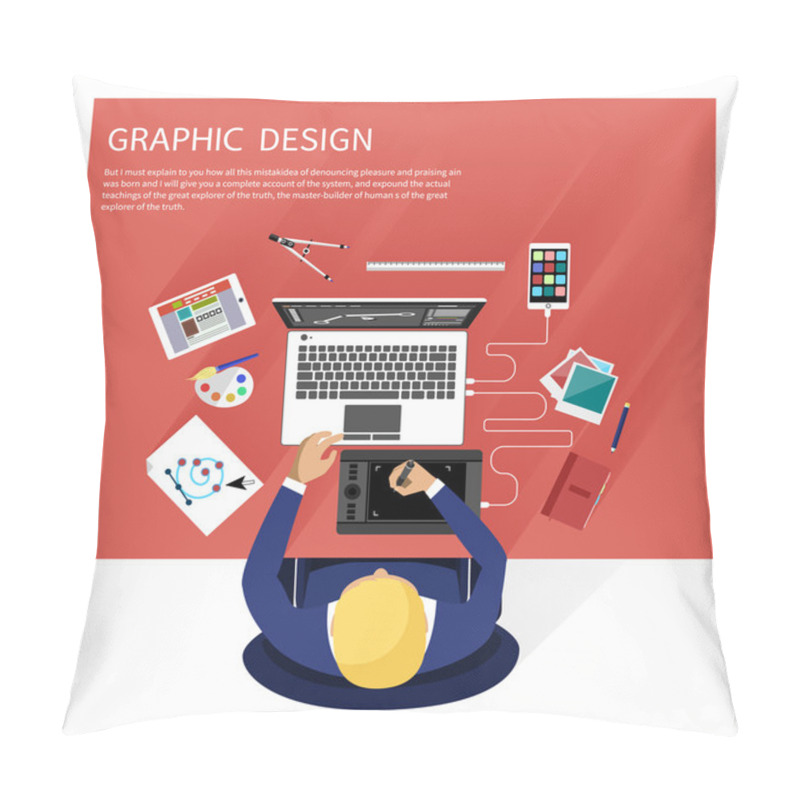 Personality  Graphic Design And Designer Tools Concept Pillow Covers