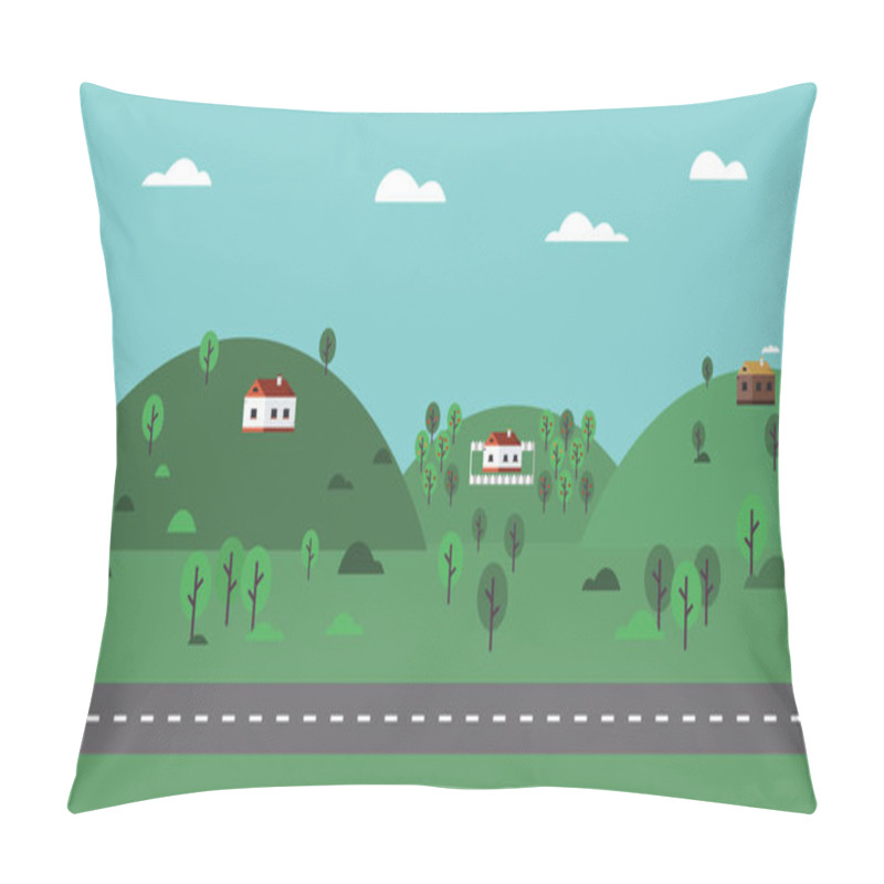 Personality  Background Geometry Flat Nature Landscape 04 Pillow Covers