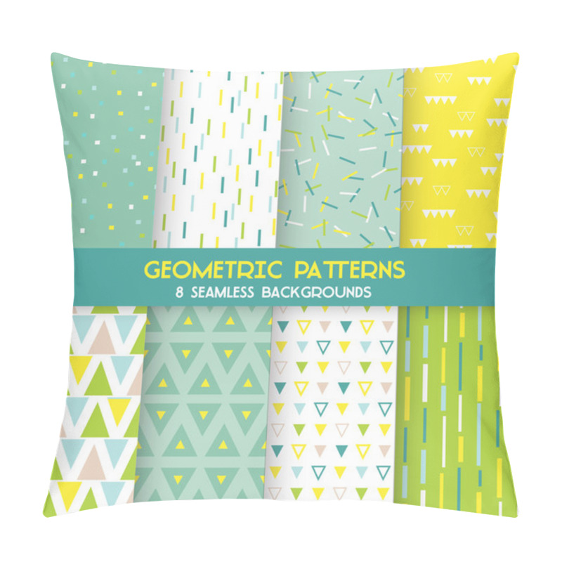 Personality  8 Seamless Geometric Patterns - Texture For Wallpaper, Background Pillow Covers