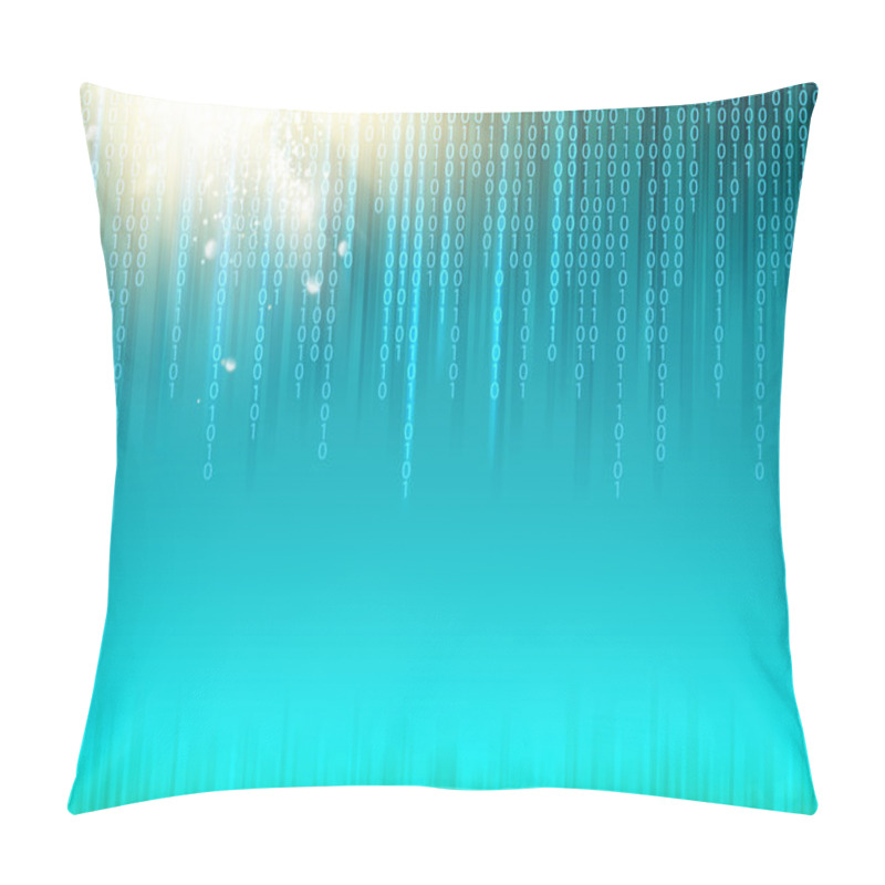 Personality  Abstract Binary Code Background. Pillow Covers