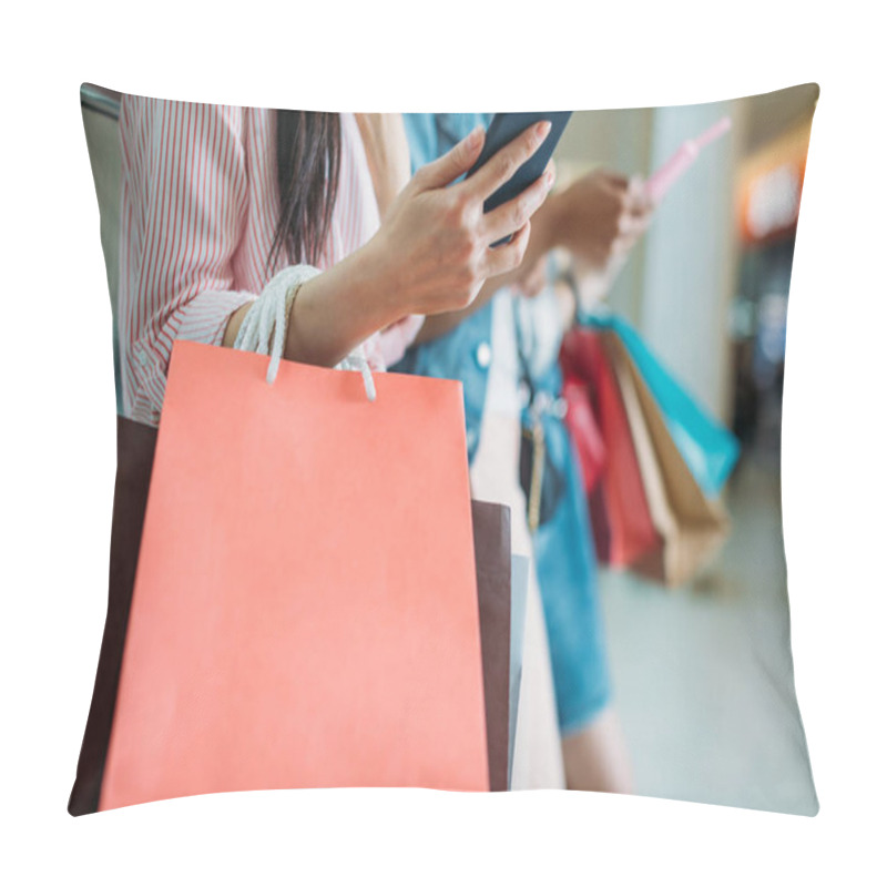 Personality  Young Woman With Shopping Bags  Pillow Covers