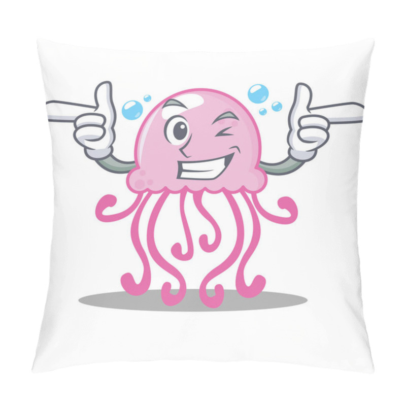 Personality  Wink Cute Jellyfish Character Cartoon Pillow Covers