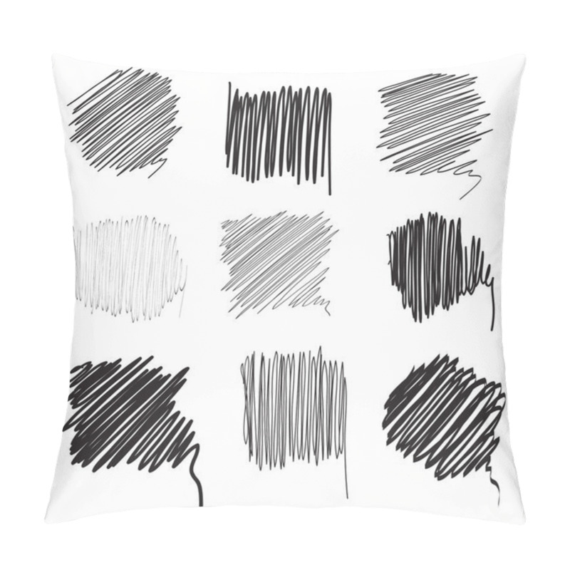 Personality  Black Hand Drown Squares Pillow Covers