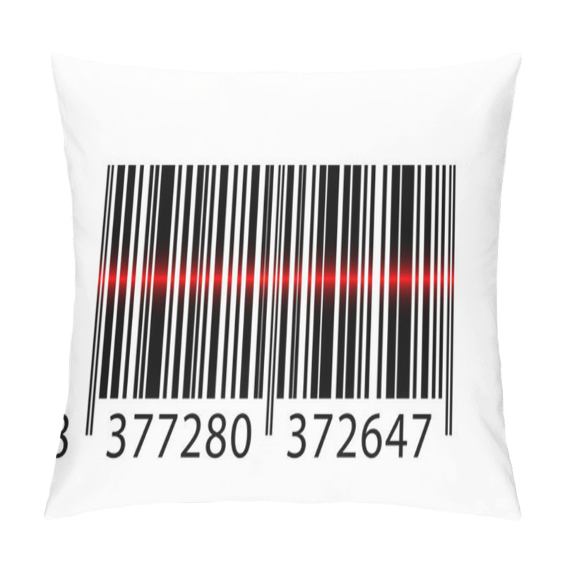 Personality  Vector Barcode With Laser Beam Pillow Covers