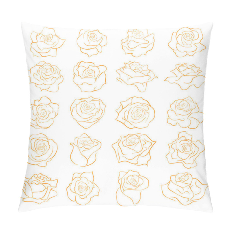 Personality  Set Of Rose Flowers Pillow Covers