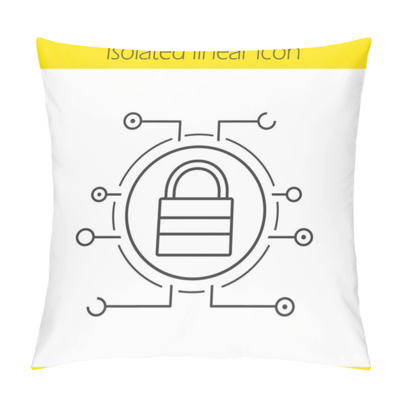 Personality  Lock Linear Icon Pillow Covers