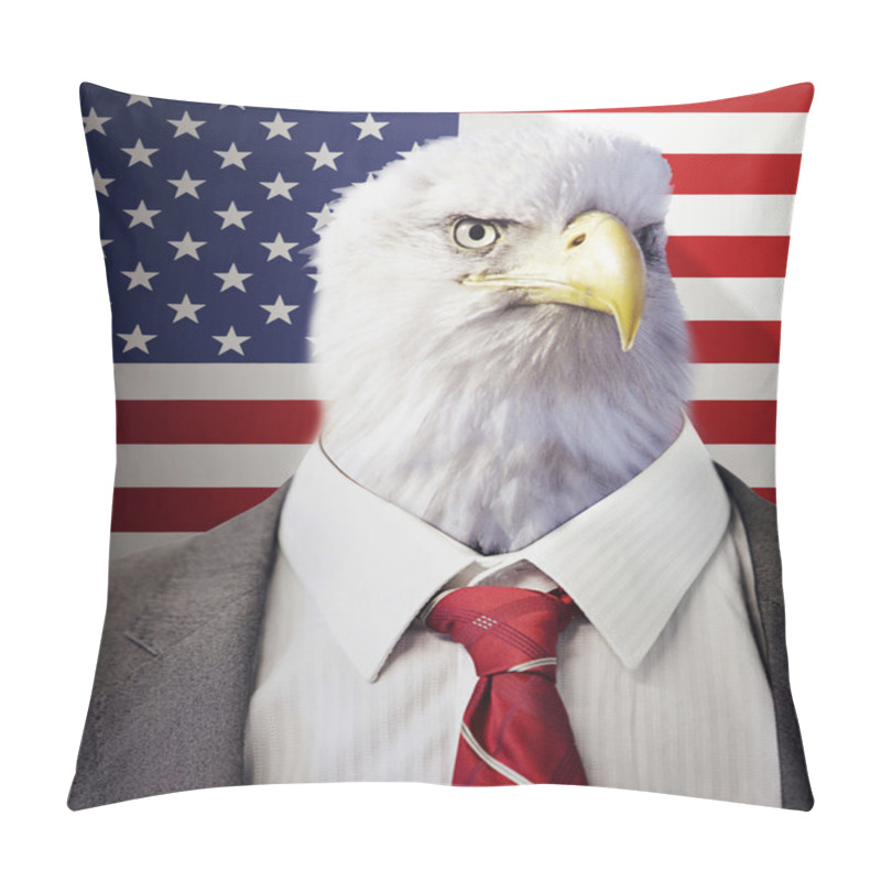 Personality  Eagle Head Businessman Pillow Covers