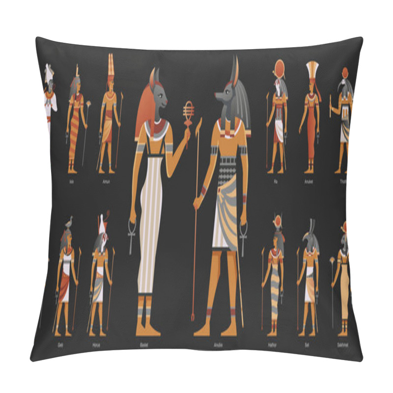 Personality  Egypt Ancient Gods Background Pillow Covers