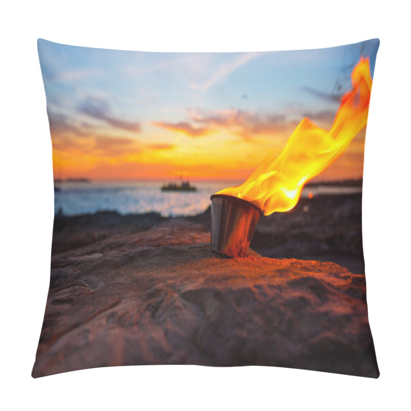 Personality  Ibiza Fire At Sunset In Sant Antonio De Portmany Pillow Covers