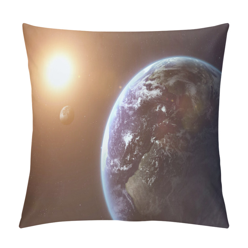 Personality  Shot Of Earth Taken From Open Space. Collage Images Provided By Www.nasa.gov. Pillow Covers