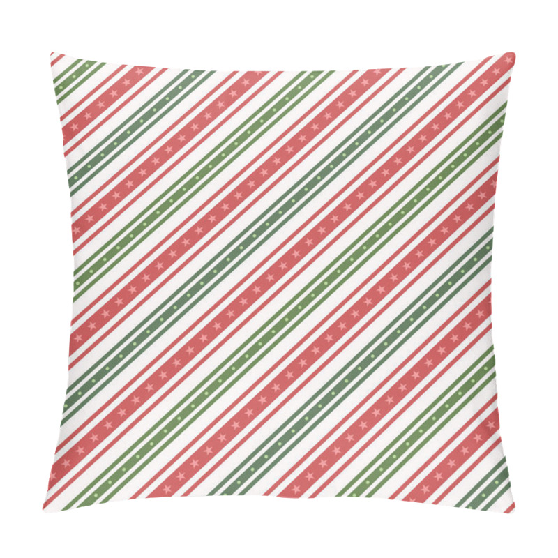 Personality  Vector Red And Green Striped Seamless Repeat Pattern Background Texture. Surface Pattern Design. Great For Christmas Gift Wrapping Paper, Scrapbook, Product Packaging Projects Pillow Covers