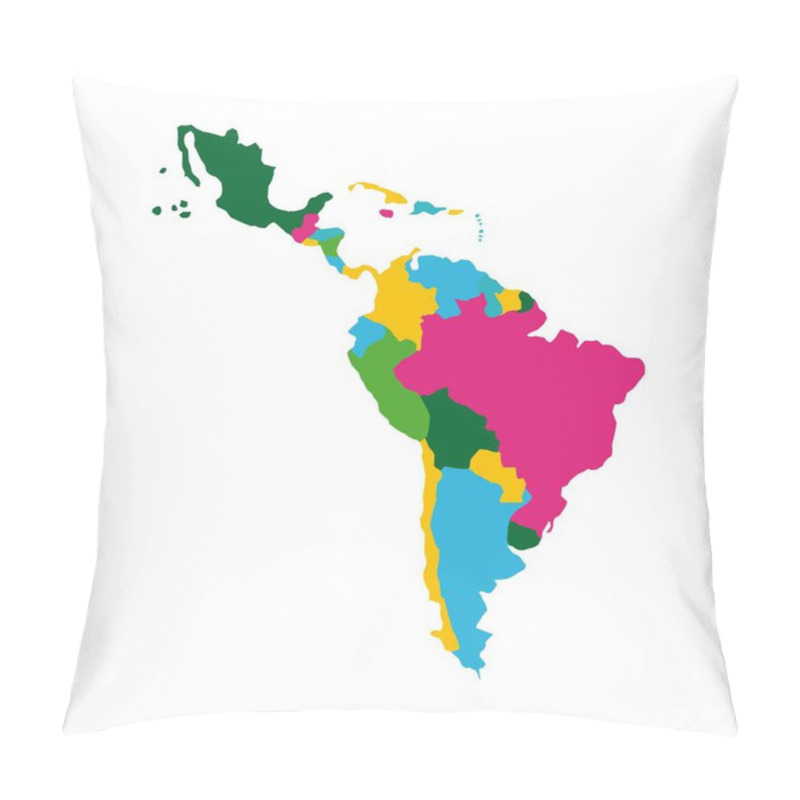 Personality  Latin America Map Pillow Covers