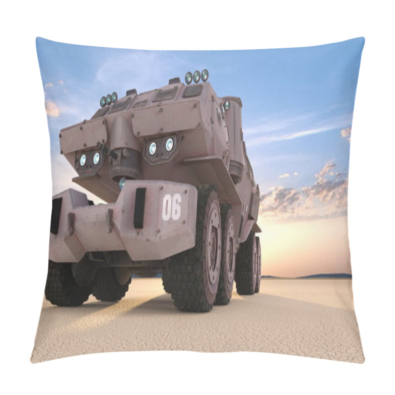 Personality  3D CG Rendering Of The Armored Car Pillow Covers