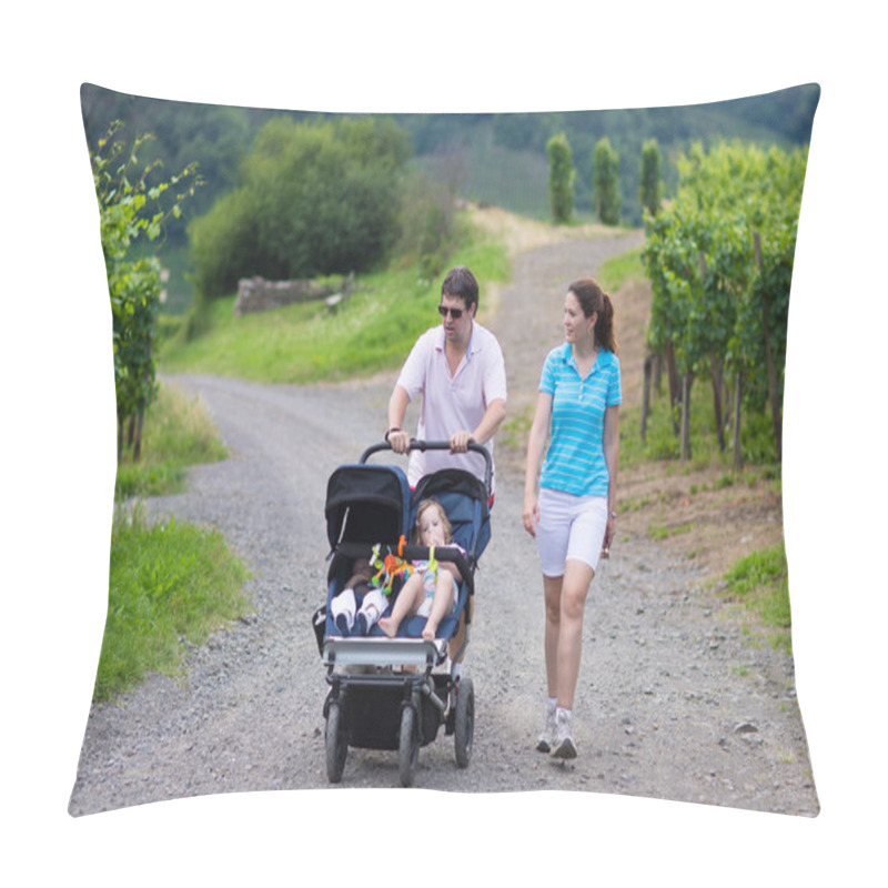 Personality  Parents Hiking With Double Stroller Pillow Covers