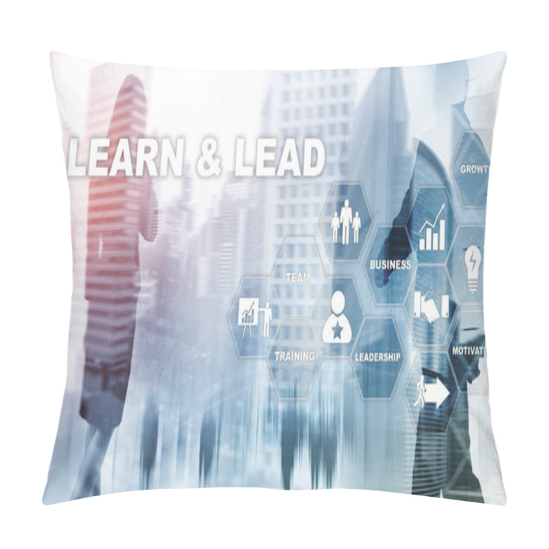 Personality  Learn And Lead Futuristic Concepts For Busines. Pillow Covers