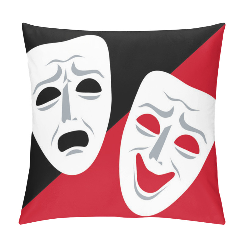 Personality  Mask Theater. Abstract Image Pillow Covers