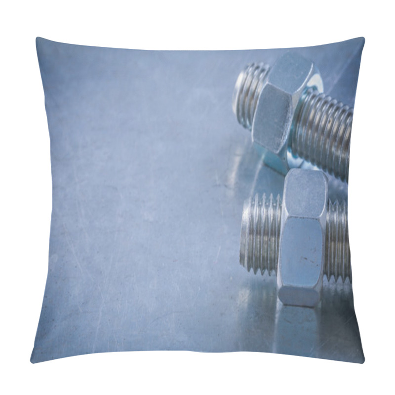 Personality  Pair Of Threaded Bolts And Construction Nuts Pillow Covers