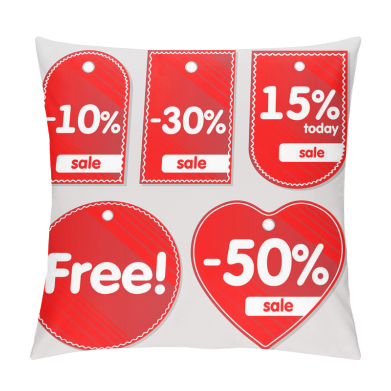 Personality  Vector Red Sale Labels Pillow Covers