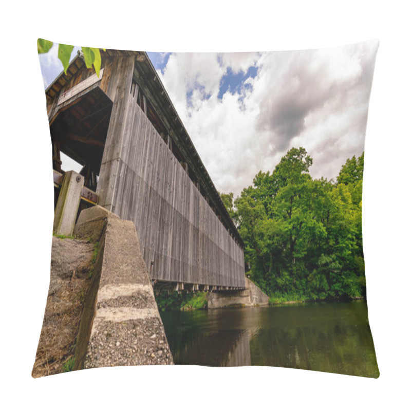 Personality  The Fallasburg Covered Bridge, A Historic Wooden Bridge In Lowell, Michigan, Remains Open To Auto Traffic. Located Just 30 Minutes From Grand Rapids, It Stands As A Charming Piece Of Local History. Pillow Covers