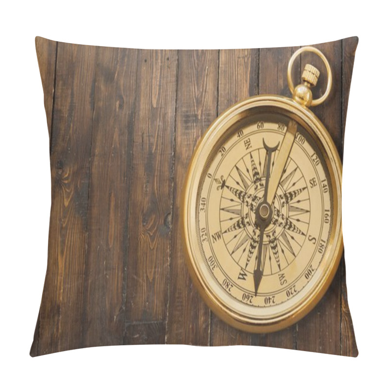 Personality  Brass Antique Compass  Pillow Covers