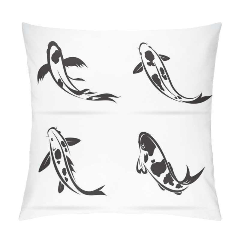 Personality  Vector Of Carp Koi Fish Isolated On White Background. Pet. Pillow Covers