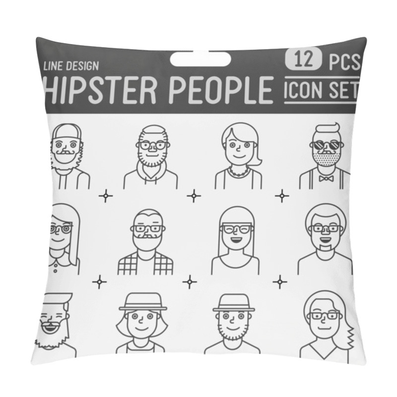 Personality  Hipster People Pillow Covers