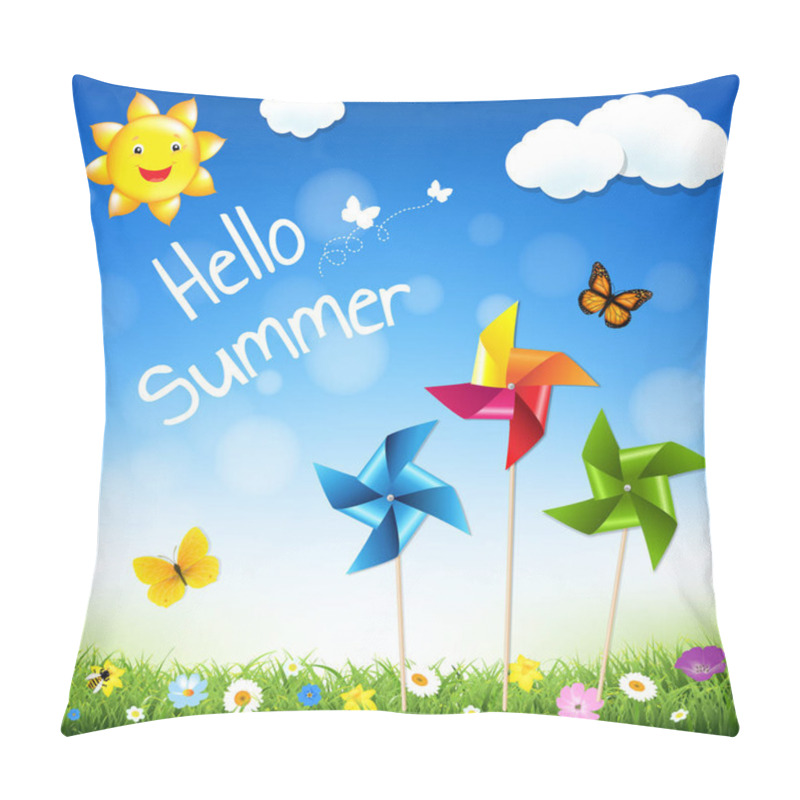 Personality  Summer Bright Illustration Pillow Covers