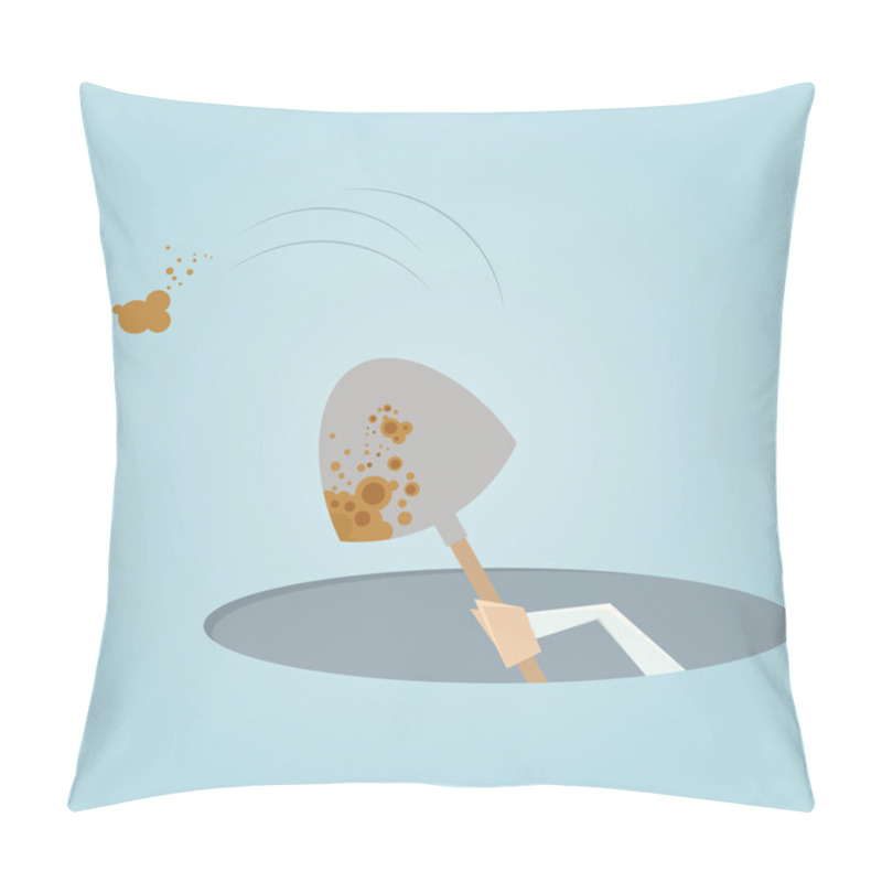 Personality  Digging A Hole Pillow Covers