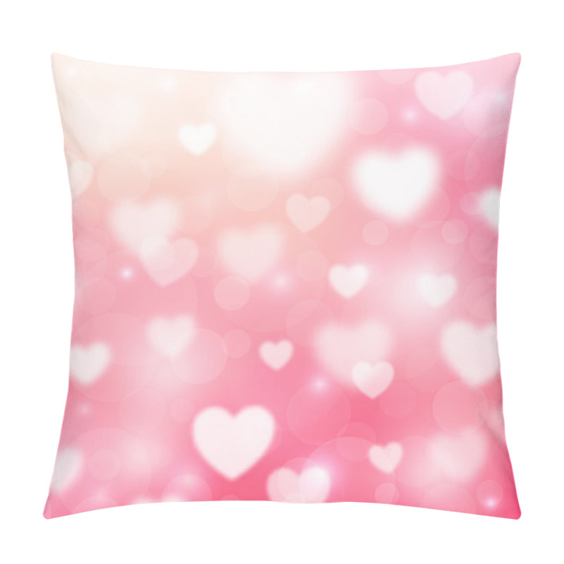 Personality  Abstract Romantic Background With Hearts And Bokeh Lights. Pillow Covers