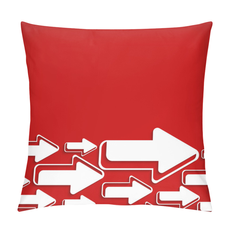 Personality  White Arrow On Red Background - Vector Illustration Pillow Covers