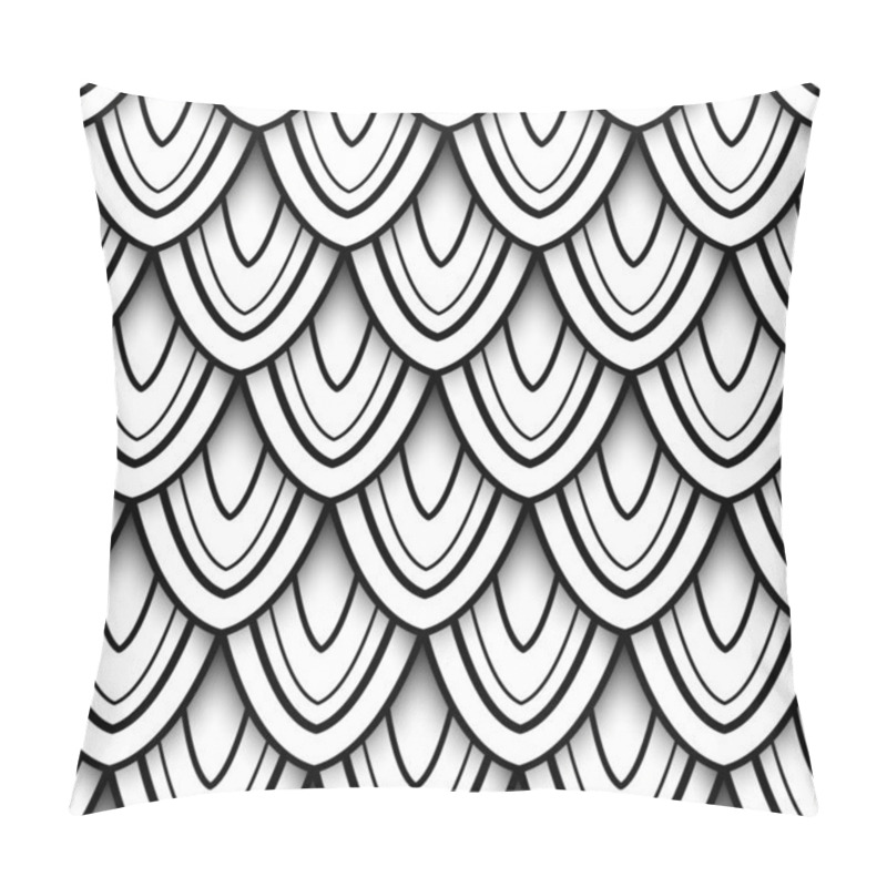 Personality  Monochrome Seamless Pattern With Natural Motifs Pillow Covers