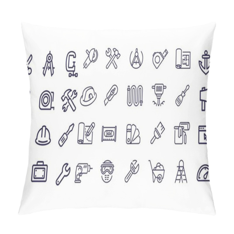 Personality  Working Tools Icons. Home Repair Vector Design  Pillow Covers