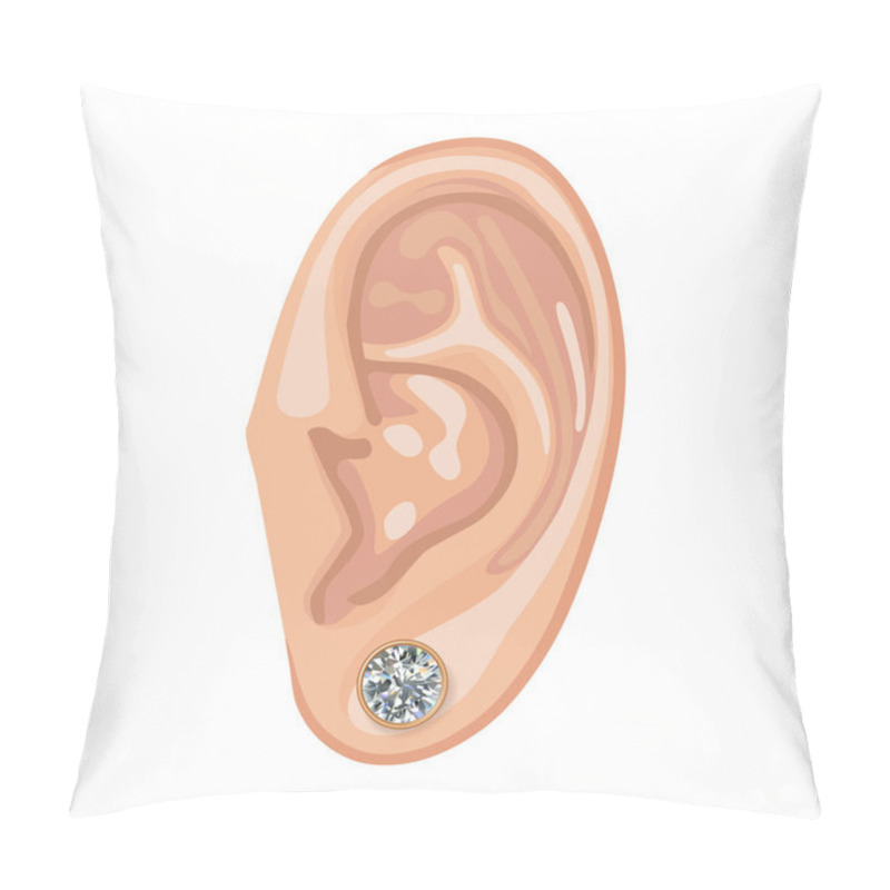 Personality  Human Ear & Earring Pillow Covers