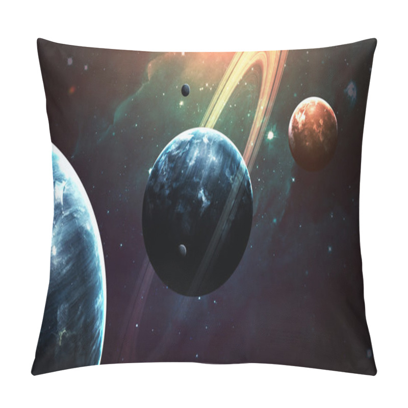 Personality  Universe Scene With Planets, Stars And Galaxies In Outer Space Showing The Beauty Of Space Exploration. Elements Furnished By NASA Pillow Covers