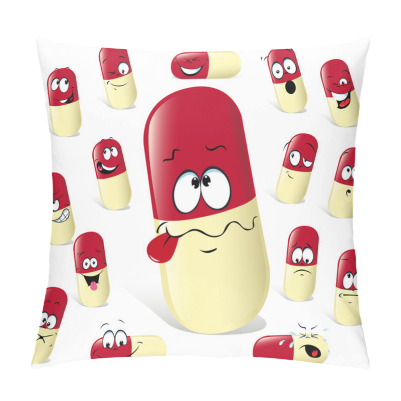 Personality  Pill Cartoon Pillow Covers