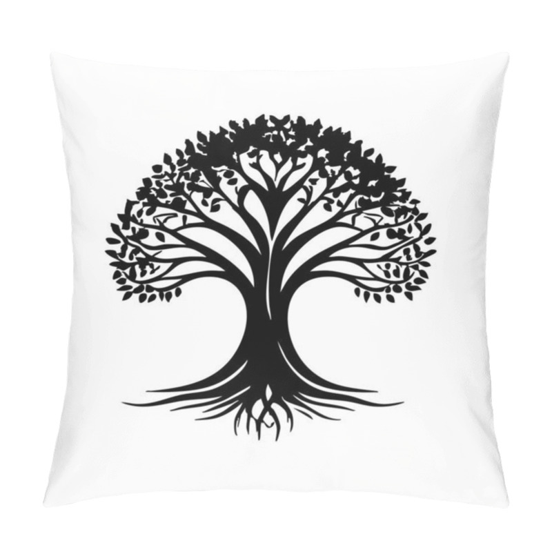 Personality  Abstract Tree Illustration Art Design For Social Media Template Backgrounds. Pillow Covers