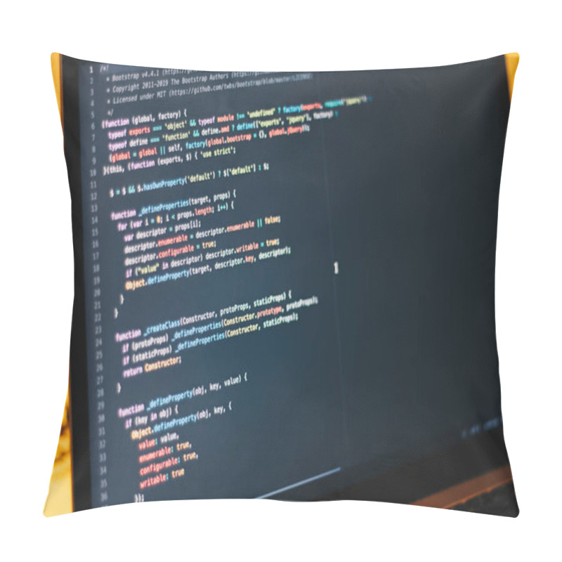 Personality  Program Code On Computer Monitor Pillow Covers