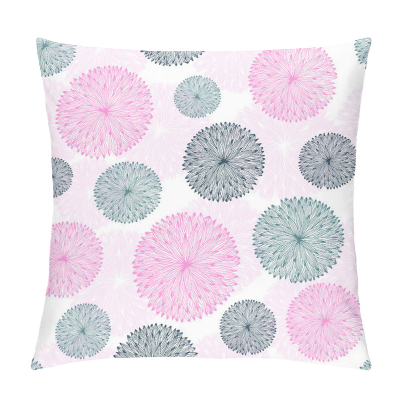 Personality  Seamless Background Round Flowers Pillow Covers