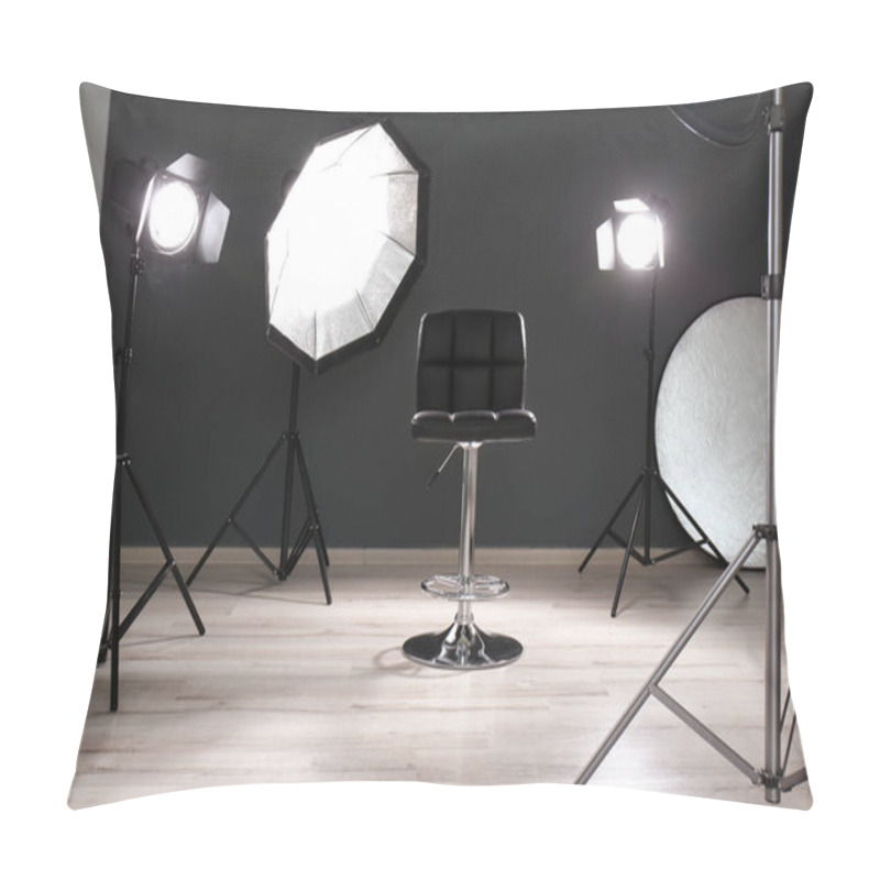 Personality  Modern Chair In Photo Studio With Professional Equipment Pillow Covers