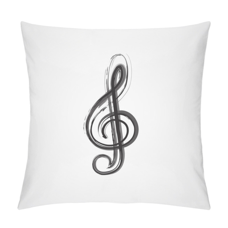 Personality  Music Notes On A Solide White Background, Easy Editable Pillow Covers