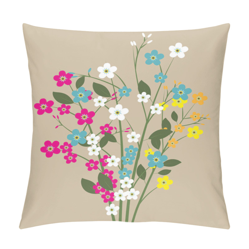 Personality  Forget Me Not Flowers Pillow Covers