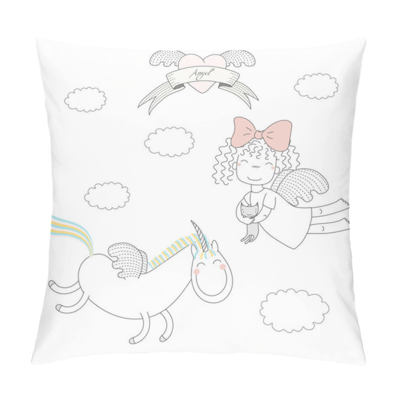 Personality  Cute Cartoon Angels Pillow Covers