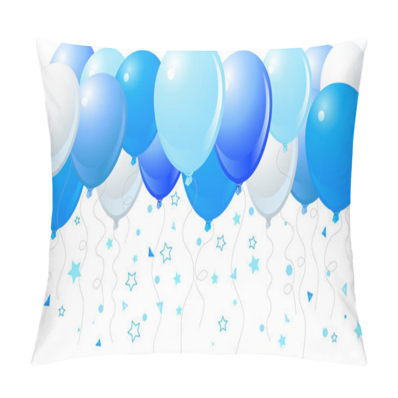 Personality  Blue Balloons Flying Up Pillow Covers