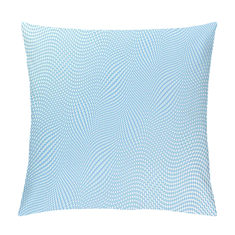 Personality  Abstract Digital Fractal Pattern. Horizontal Orientation. Light Blue Wavy Texture. Pillow Covers