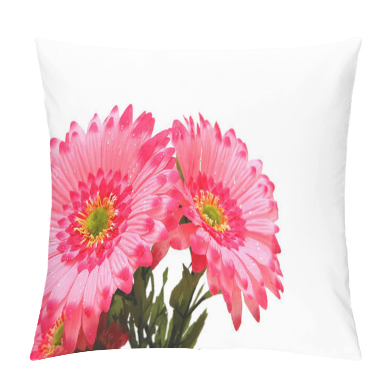 Personality  Red Flowers Isolated On The White Pillow Covers